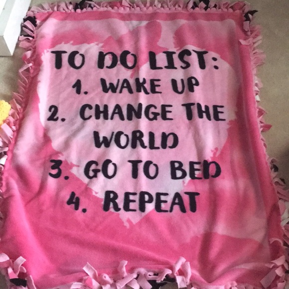 Other - NEW handmade fleece reversible throw